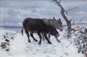 A két szamár a hóban