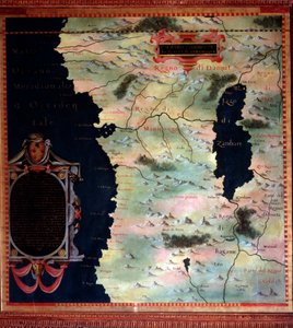 Nyugat-Afrika (Kongó és Angola) A térképet Stefano Bonsignori (? -1589) olasz kozmográfus és festő készítette. 1581 körül. Firenze, Palazzo Vecchio, Sala del Mappamondo