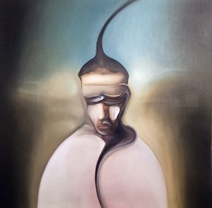 Sötét szürrealista alak