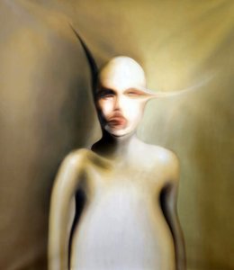 Eltorzított szürrealista portré