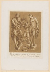 Szaturnusz, szerelmes Vénusz Plafondschilderingen van de Loggia di Galatea in de Villa Farnesina te Rome (sorozat címe)