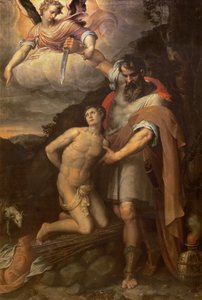 Izsák feláldozása olaj, vászon alkotó: Stefano Pieri