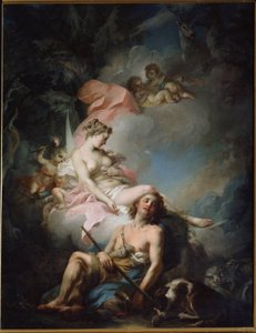 Selene és Endymion (Selene és Endymion) Stefano Torelli (1712-1784) festménye. Olajfestmény