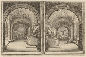 Egy barlang két különböző nézőpontból, valószínűleg 1653-ból. alkotó: Stefano della Bella