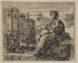 Amphion, a Game of Mythologyból: Game of Mythology, 1644. alkotó: Stefano della Bella