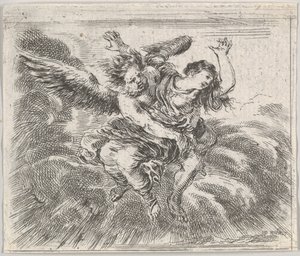 Boreas és Orithyia, a Game of Mythology Jeu de la Mythologie-ból, 1644. alkotó: Stefano della Bella