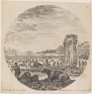 Campo Vaccino, 1646. alkotó: Stefano della Bella