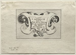 Caprics: Címlap. alkotó: Stefano della Bella