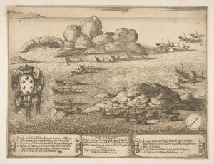 Két gálya elfogása Bysertában, 1628. alkotó: Stefano della Bella