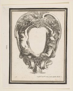 Kartusz kacsával és nimfákkal, 1647. alkotó: Stefano della Bella