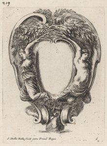 Kartusz két nimfával fákká átalakulva, 1647. alkotó: Stefano della Bella