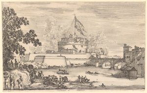 A Szent Angyal-kastély Rómában alkotó: Stefano della Bella