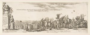 A lengyel követség belépése Rómába, 1633. alkotó: Stefano della Bella