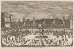 Toszkána hercegének bejárata, 1661. alkotó: Stefano della Bella