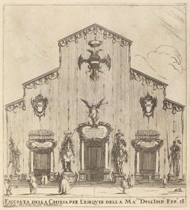A firenzei San Lorenzo templom homlokzata alkotó: Stefano della Bella