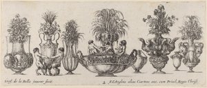 Fantasztikus vázák, valószínűleg 1646-ból. alkotó: Stefano della Bella