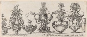Fantasztikus vázák, valószínűleg 1646-ból. alkotó: Stefano della Bella
