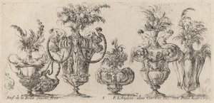 Fantasztikus vázák, valószínűleg 1646-ból. alkotó: Stefano della Bella