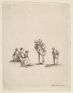 Négy koldusnő, kb. 1641. alkotó: Stefano della Bella