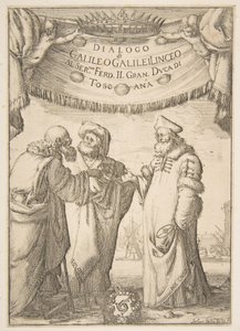 Galileo Galilei dialógus frontképe, 1632. alkotó: Stefano della Bella
