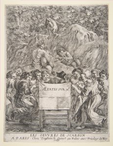 A Les Oeuvres de Scarron előképe, 1649. alkotó: Stefano della Bella