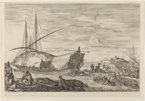 Gálya vitorlákkal borított fedélzettel, valószínűleg c. 16541655. alkotó: Stefano della Bella