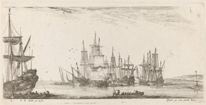 Hajócsoport, 1644. alkotó: Stefano della Bella