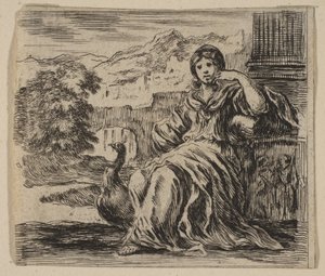 Juno, a Game of Mythology-ból Game of Mythology, 1644. alkotó: Stefano della Bella