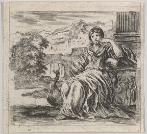 Juno, a Game of Mythology-ból Game of Mythology, 1644. alkotó: Stefano della Bella
