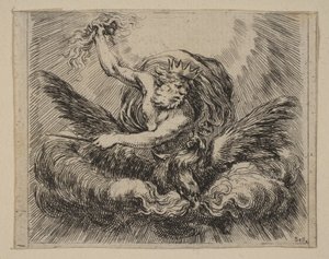 Jupiter, a Game of Mythologyból, a Game of Mythology, 1644-ből. alkotó: Stefano della Bella
