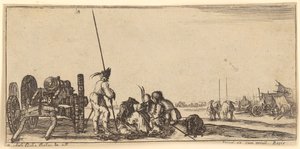 Ágyú és katonák alkotó: Stefano della Bella