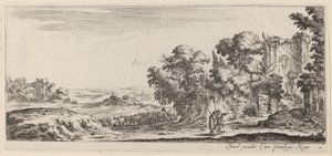 Táj romokkal, 1647-ben vagy előtte. alkotó: Stefano della Bella