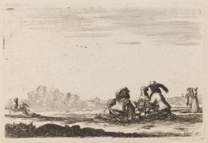 Lords and Ladies Conversing, 1642. alkotó: Stefano della Bella