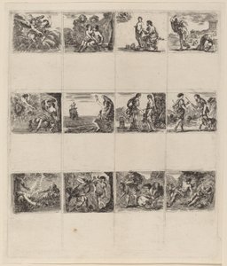 Mitológiai játékkártyák, 1644. alkotó: Stefano della Bella