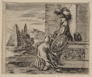 Pallas, a Mitológiai játékból, a Mitológia játékából, 1644. alkotó: Stefano della Bella