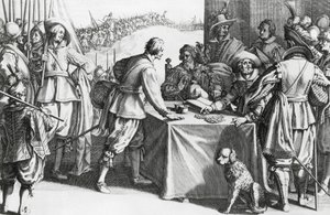 Fizető zsoldosok, metszet: Stefano della Bella (1610-1664) alkotó: Stefano della Bella