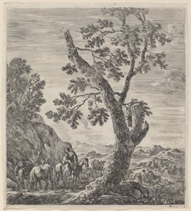 Parasztasszony lóháton, gyermekkel a karjában, 1656. alkotó: Stefano della Bella