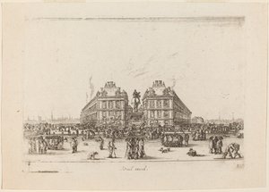 Place Dauphine, 1642. alkotó: Stefano della Bella