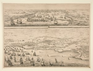 La Rochelle ostromának terve, 1628-ban alkotó: Stefano della Bella