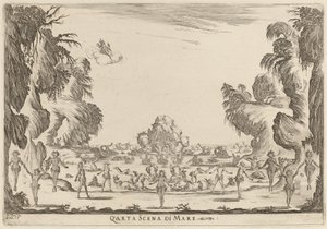 Negyedik tengeri jelenet, 1637. alkotó: Stefano della Bella