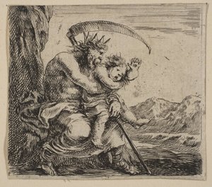Szaturnusz, a Game of Mythology-ból Game of Mythology, 1644. alkotó: Stefano della Bella