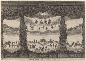 Az egész mennyország hatodik jelenete, 1637. alkotó: Stefano della Bella
