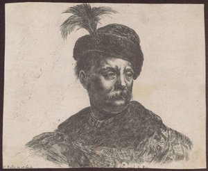 Egy lengyel nemes mellszobor-tanulmánya, a „Principii del disegno” sorozatból alkotó: Stefano della Bella