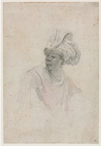 Tanulmány egy mórról, balra fordulva, c. 1657. alkotó: Stefano della Bella