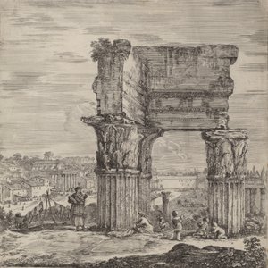 Concord temploma és Forum Romanum, 1656. alkotó: Stefano della Bella
