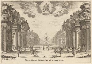 Harmadik jelenet Vénusz kertje, 1637. alkotó: Stefano della Bella