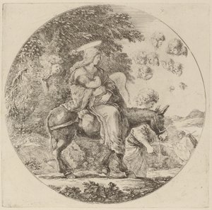 Repülés Egyiptomba alkotó: Stefano della Bella
