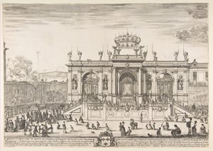 A szentségi körmenet, kb. 1648. alkotó: Stefano della Bella