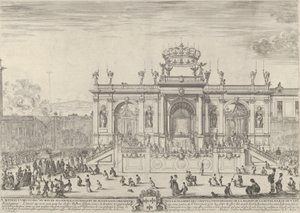 A szentség oltára bal oldalon, a szentség baldachin alatt, p..., kb. 1648. alkotó: Stefano della Bella
