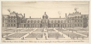 Medici Katalin palotája, az úgynevezett Tuilleries, a Különféle nézetekből..., 1649-51. alkotó: Stefano della Bella